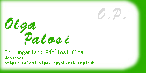 olga palosi business card